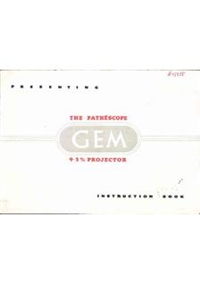 Pathe Pathescope Gem manual. Camera Instructions.